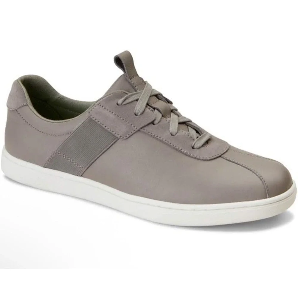 Vionic Casual Lono Sneaker Mens US 7 EU 40‎ Gray Leather Arch Support New